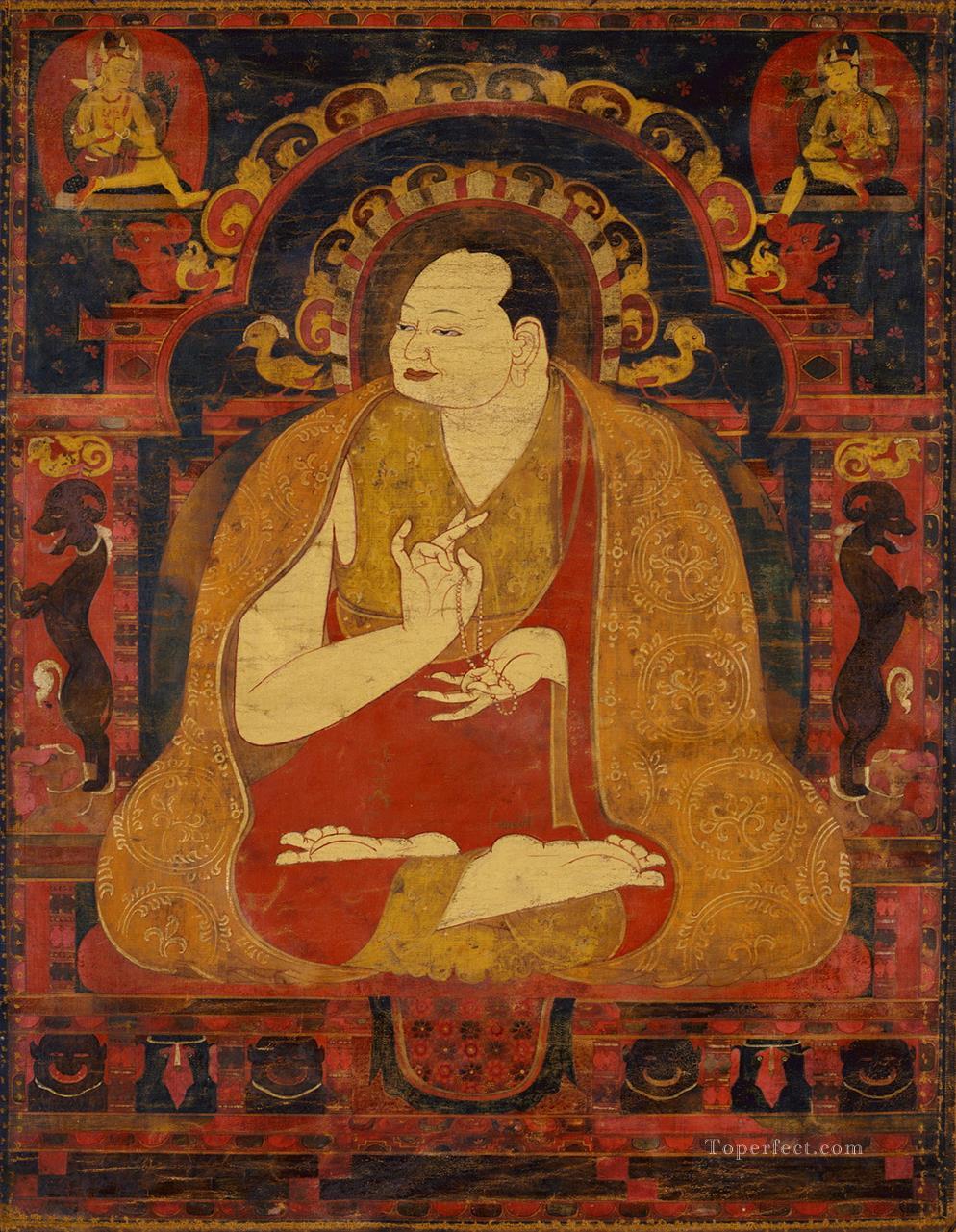 ラマ仏教の肖像油絵